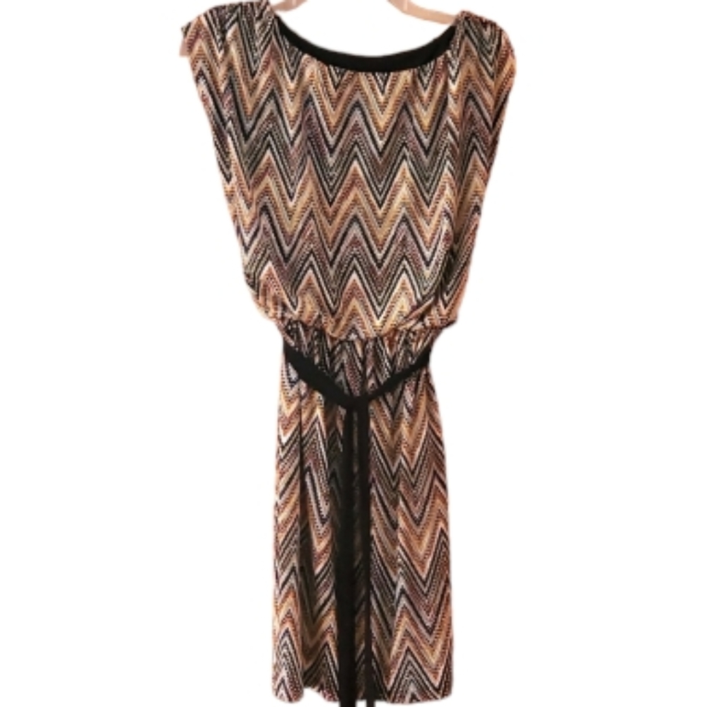 Enfocus Studio Womans Chevron Check Dress Size 10